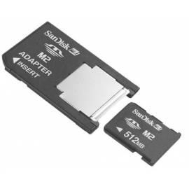 Speicherkarte SANDISK Memory Stick Micro M2 512 MB + Adapter (55621) schwarz