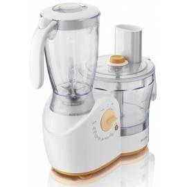 Küchenmaschine Philips Cucina HR 7745/55 weiß mit Orangen und gelben Mais