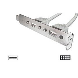 DIGITUS Stecker Slot mit 2 Anschlüsse + USB Kabel 2x5pin 0, 25 m Gebrauchsanweisung