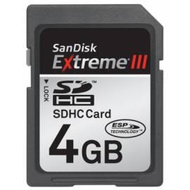 Bedienungsanleitung für Memory Card SANDISK SDHC Extreme 4 GB (55648) schwarz