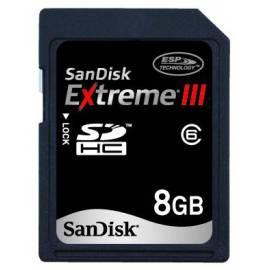 Speicherkarte SANDI SDHC Extreme III 8 GB, 30MB/s (90858) schwarz