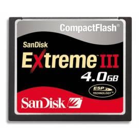 Speicherkarte SANDI CompactFlash Extreme III 4GB (55046) schwarz Gebrauchsanweisung