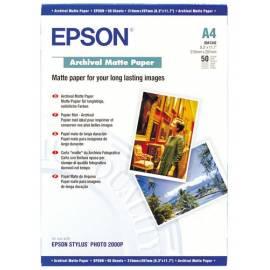 Papiere A4 Drucker EPSON Archival Matt (C13S041342) weiß Bedienungsanleitung