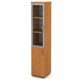 Der Schrank schmal 2-Toors-1 hohe Aluar und Glas (NL-V40-05)