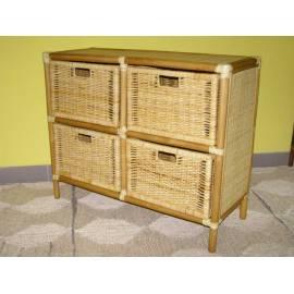 Rattan Schrank Marmor-hell (N024S)