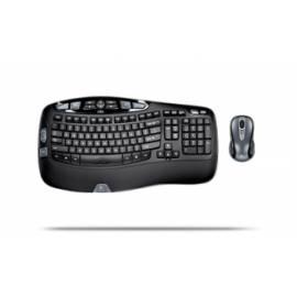 Tastatur Maus LOGITECH Cordless Desktop Wave CZ (920-000286) schwarz