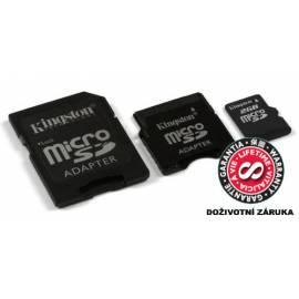 Speicherkarte KINGSTON MicroSD 2GB + Adapter SD ein MiniSD (SDC / 2GB-2ADP) Gebrauchsanweisung
