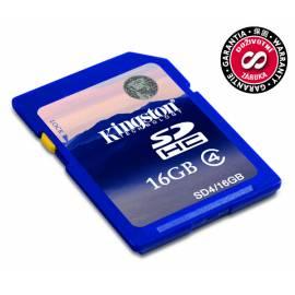 Speicherkarte KINGSTON SDHC 16GB Class 4 (SD4 / 16GB)