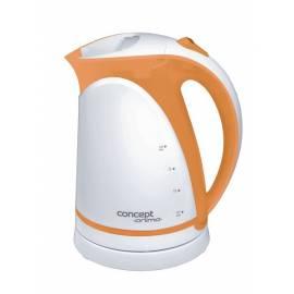 Wasserkocher Konzept ANIMARK-2190 Weiss/Orange