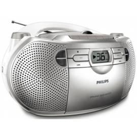 PHILIPS AZ1027 CD Radio Kassette mit Silber