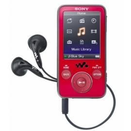 Sony MP3/MP4 Player NWZE436FR.CEV, 4 GB, FM, rot