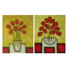 Gemälde-Blumen in der Vase (HS25872694)