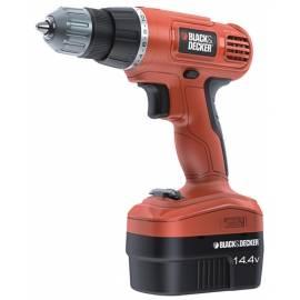 Handbuch für Akku-Bohrschrauber, Akuscrewdriver BLACK DECKER EPC14CA schwarz/rot