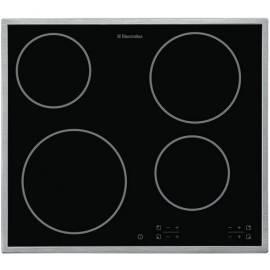 Benutzerhandbuch für Keramik Glas-Kochfeld ELECTROLUX EWG 60021 X schwarz/Edelstahl