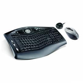Tastatur GENIUS ErgoMedia 823 LASER USB WL CZ (31340136112) schwarz