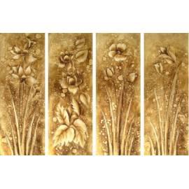 Bild-Satz-Gold-Blumen (413TH0084)