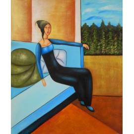 Frau auf einem Sofa (402HS3606)
