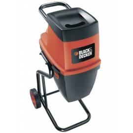 Garten-Shredder Abfall BLACK DECKER GS2400 schwarz/rot