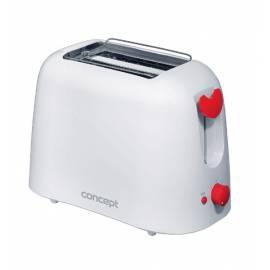 Toaster Konzept TE-2010 weiß/rot