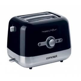 Happy Hour Konzept Toaster TE-2030 Schwarz/Edelstahl