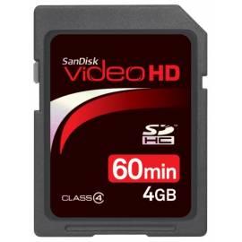 Benutzerhandbuch für Speicherkarte SANDISK SDHC Video HD 4 GB schwarz