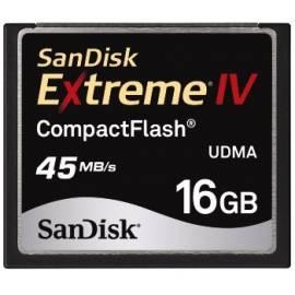 Speicherkarte SANDI Compact Flash Extreme IV 16GB + Rescue Pro-Software (55529) schwarz
